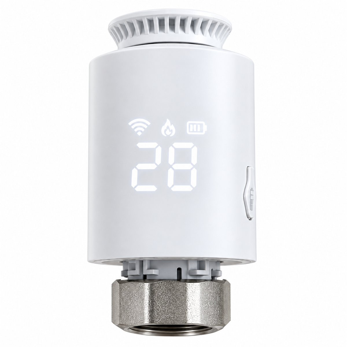 Tête thermostatique connectée ZORIX — robinet radiateur Zigbee