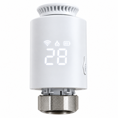 Tête thermostatique connectée ZORIX — robinet radiateur Zigbee