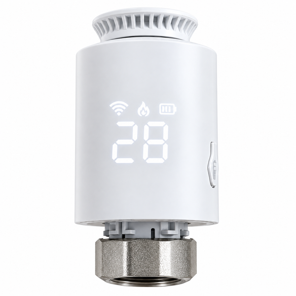 Tête thermostatique connectée ZORIX — robinet radiateur Zigbee
